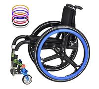 Coperture per carrozzelle in silicio, Copricerchi for sedia a rotelle, confezione da 2, multicolore, 22-24 pollici(Blue,24in)
