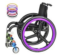 Coperture per carrozzelle in silicio, Copricerchi for sedia a rotelle, confezione da 2, multicolore, 22-24 pollici(Purple,22in)