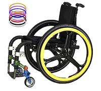 Coperture per carrozzelle in silicio, Copricerchi for sedia a rotelle, confezione da 2, multicolore, 22-24 pollici(Yellow,22in)