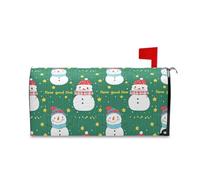 Coperture per cassetta delle lettere di Natale con pupazzo di neve e stelle verdi per Halloween Fun Patrick's Day Mailbox 45,7 x 52,6 cm Cover para buzon