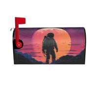 Coperture per cassette postali con astronauta, avvolgenti magnetiche, copertura per cassetta postale, decorazione per la casa, giardino, 25,5x21 pollici