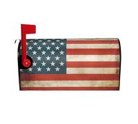 Coperture per cassette postali con bandiera americana vintage USA, avvolgimenti magnetici, copertura per cassetta postale, decorazione per la casa, giardino, 21x18 pollici