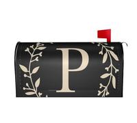 Coperture per cassette postali con monogramma classico, lettera P, avvolgimenti magnetici, copertura per cassette postali, decorazioni per la casa e il giardino