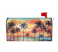 Coperture per cassette postali con palme tropicali ad, avvolgimenti magnetici, copertura per cassetta postale, decorazione per la casa e il giardino