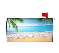 Coperture per cassette postali con spiaggia tropicale e palme, avvolgimenti magnetici, copertura per cassetta postale, decorazione per la casa e il giardino