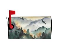 Coperture per cassette postali con uccelli di montagna, in, magnetiche, per la decorazione della casa, da giardino, 25,5x21 pollici