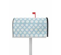 Coperture per cassette postali magnetiche retrò a forma di margherita, dimensioni standard 18,5 x 21,7 pollici, sfondo bianco floreale blu, decorazione per cassetta postale, giardino, cortile, casa,