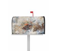 Coperture per cassette postali magnetiche retrò con tartaruga oceanica, dimensioni standard 18,5 x 21,7 pollici, decorazioni per cassette postali decorative con vita marina, stelle marine e, per gia