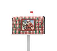 Coperture per cassette postali natalizie da spiaggia, magnetiche, dimensioni standard 18,5 x 21,7 pollici, decorazioni per cassette postali decorative a forma di Babbo Natale, per giardino, cortile,