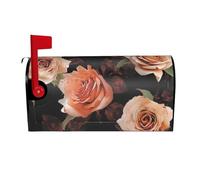 Coperture per cassette postali nere pesca e rosa, avvolgimenti magnetici, copertura per cassetta postale, decorazione per la casa, giardino, 21x18 pollici