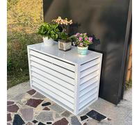 Coperture per condizionatori d'aria Mini copertura divisa in alluminio Copertura decorativa per unità AC Recinzione per la privacy del condizionatore d'aria esterno per tutte le condizioni a