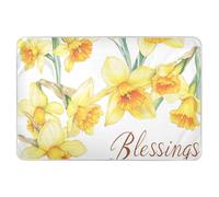 Coperture per fasciatoio, in stile vintage, con narcisi e benedizioni, extra large, riutilizzabili, impermeabili, per imparare a usare il vasino, per bambini e bambine, 132,1 x 86,4 cm (lunghezza x