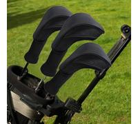 Coperture per golf - Set di proiettori ibridi Fairway Driver, 3pcs Black | per la protezione del club con tag numerici, presidi durevoli in pelle PU si adattano a tutti i boschi e club