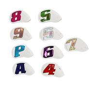 Coperture per il golf club per PU Numero Iron Iron Protector Outdoor 9pcs (Bianco)