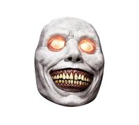 Coperture per il viso incandescente di Halloween, per cosplay di Halloween, sorriso spaventoso, copertura integrale con occhi luminosi, accessorio per costume horror di Halloween, decorazione per