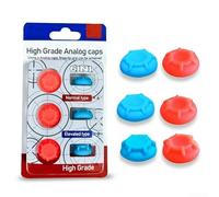 Coperture per joystick in silicone per Nintendo Switch 2, confezione da 6, protezioni antiscivolo per levette, design ergonomico, presa migliorata e comfort per i giocatori (rosso e blu)