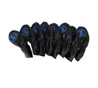 Coperture per la testa di ferro da 8 pezzi da club set soft pu 48 50 52 54 56 58 60 62 gradi di gradi per reggiseno, copertura della testa di ferro da golf (Schwarz)