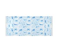 Coperture per lavatrice e asciugatrice con bordo in pizzo con borsa laterale antipolvere per lavatrice e asciugatrice per il top Lovely Blue Plane Boy per frigorifero, lavatrice a rullo, forno a