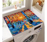 Coperture Per Lavatrice E Asciugatrice,Copri Lavatrice Con Motivo Fiore,Tappetino Antipolvere Per Frigorifero,Microonde,Forno,Cucina,Bagno,Lavanderia,Washer And Dryer Cover (Color 4,50 x50 cm)