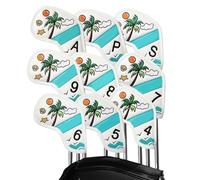 Coperture Per Le Teste Dei Bastoni Da Golf Set Protettivo con un Motivo | 9 Pezzi Coperture per Ferri da Golf adatte a Pratica in Campo, Allenamento al Driving Range all'Aperto, e Giochi