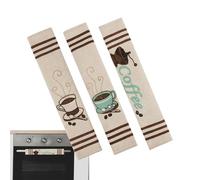 Coperture per maniglie della porta del forno - Copertura lavabile antiscivolo per cucina, set con impugnatura in tessuto morbido, barriera contro le impronte digitali per microonde, frigorifero, caffè