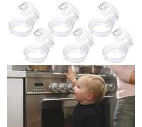 Coperture per manopole della stufa, 6 pezzi, copertura di sicurezza per stufa, copertura per interruttore per bambini, copertura trasparente per la sicurezza della cucina del bambino, pulsante