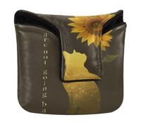 Coperture per mazze da golf con chiusura magnetica per mazze e mazze da golf in pelle PU impermeabile con design We are Not Going Back Cat Girasole