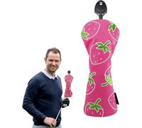 Coperture per mazze | Simpatica protezione per driver a fragola, impermeabile, anti-usura, protezione per la testa del club per vacanze, campo da golf, campo da golf, campo da guida, torneo di pratica