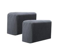Coperture per mobili da esterno, Copribraccioli for divano, poltrona, 2 pezzi, sfoderabili, elastici, multicolor o(Dark Grey)
