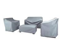 Coperture per mobili da esterno, Set di coperture for mobili da giardino, set 4 pezzi, argento e nero(Silver 4pcs)