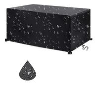 Coperture per Mobili Da Giardino 185x85x70cm Copertura Tavolo Esterno Impermeabile,Copertura per Mobili Da Giardino Anti-Uv Antivento Copritavolo Esterno Telo Copri Tavoli Da Terrazza Con Coulisse