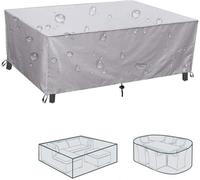 Coperture per Mobili da Giardino, Copertura per Mobili da Giardino di Grandi Dimensioni Rettangolare, Coperture per Ombrelloni da Giardino in Tessuto Oxford 600d Impermeabil, Silver, 160x110x100cm