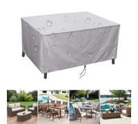 Coperture per Mobili da Giardino Impermeabile 90x90x74cm/LxWxH Argento 420D Oxford Tessuto Copertura Tavolo Esterno Antivento Telo Copri Tavolo Arredo Rettangolare per Patio Mobili da Giardino