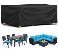 Coperture per mobili da giardino impermeabili 420D, coperture per mobili da esterno, per set di mobili da giardino, divani, tavolo e sedie, anti-UV, pioggia, neve, polvere, antivento, 250 x 120 x 90