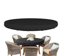 Coperture per mobili da patio rotondo - 210d Oxford Taper Wable Cover, Patio Terrace Round Table Cover | Copertura per mobili antipolvere impermeabile, tavolo per mobili rotondi e sedia