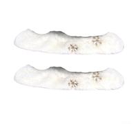 Coperture per pattini da ghiaccio con morbida fibra assorbente per le lame dei pattini da hockey da danni causati dall'umidità e graffi durante la conservazione e il viaggio (fiocco di neve giallo)