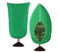 Coperture per piante da giardino per protezione dal gelo in tessuto non tessuto, dotate di cerniera e coulisse per proteggere fiori, arbusti e alberi da frutto (120 x 180 cm)