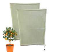 Coperture Per Piante Invernali - Con Cordino 2 Pezzi Scudo Solare Visibile - 100 X 120 Cm Tessuto Antigelo Invernale Per Protezione Dal Gel Delle Piante - Per Arbusti Alberi Rose Ortaggi Frutta E Giar