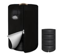 Coperture per pneumatici di grandi dimensioni per magazzini maniglie riflettenti cerniera protezione impermeabile dalla polvere può contenere 4 pneumatici,Nero,85 × 120cm