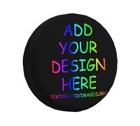 Coperture per pneumatici di scorta personalizzate Aggiungi il tuo nome di testo personalizzato Immagine del messaggio Protezioni per pneumatici universali antipolvere impermeabili Adatto per