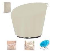 Coperture per Poltrona Papasan,Impermeabile Protezione per Sedia a Dondolo Rattan da Esterno , Resistente Copertura per Protettiva per Poltrona Rotonda Girevole (Size:420D：120*46*89cm,Color:Beige)
