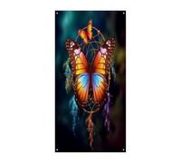 Coperture per porta d'ingresso a forma di farfalla, striscione di benvenuto, grande sfondo divertente, decorazioni per appendere interni ed esterni e buoni regali di primavera per gli amici