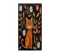 Coperture per porta d'ingresso a forma di gatto in stile artistico Banner di benvenuto grande divertente sfondo banner decorazioni per appendere interni ed esterni e buoni regali di primavera per gli