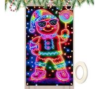 Coperture per Porta d'Ingresso a Tema Natalizio | Insegna Fluorescente Da 178x89 Centimetri,Stendardo Per Porta Anteriore Della Famiglia | Per La Casa Di Campagna La Finestra La Parete La Casa E Il Pa