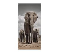 Coperture per porta d'ingresso con elefante africano banner di benvenuto grande divertente sfondo banner decorazioni per appendere interni ed esterni e buoni regali di primavera per gli amici