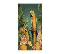 Coperture per porta d'ingresso con pappagallo estivo ananas uccello banner per porta di benvenuto grande divertente sfondo banner decorazioni per appendere interni ed esterni e buoni regali di