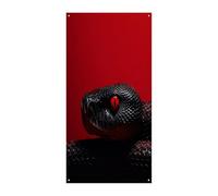 Coperture per porta d'ingresso con serpente dagli occhi rossi, banner per porta di benvenuto, grande sfondo divertente, decorazioni per appendere interni ed esterni e buoni regali di primavera per gli