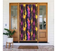 Coperture per porte colorate con stampa astratta a strisce decorative - Decorazioni per porte per interni ed esterni, primavera/estate/autunno/inverno, decorazioni natalizie di Halloween