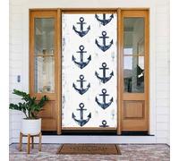 Coperture per porte con stampa di ancora vintage - Decorazioni per porte per interni ed esterni, primavera/estate/autunno/inverno, decorazioni natalizie di Halloween