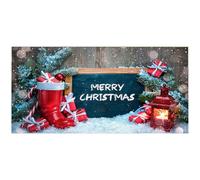 Coperture per porte da garage per le vacanze, banner di porte del garage natalizio 8 x 7ft Merry Christmas Cover Decorazioni per la festa invernale di Natale all'aperto interno